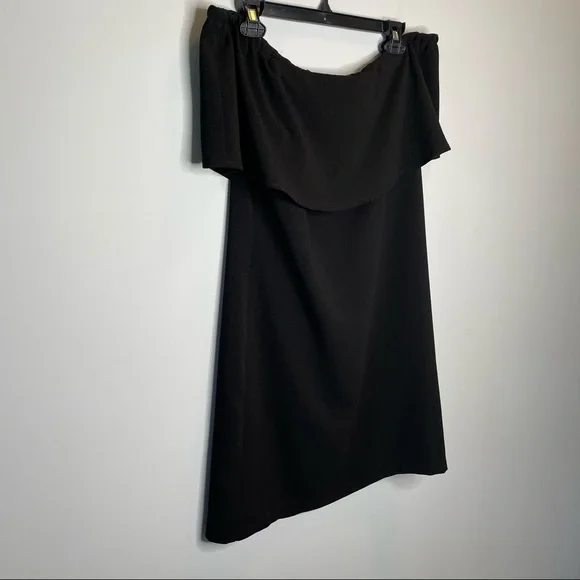 CHARLES HENRY Off the Shoulder Little Black Dress Small - Picture 2 of 11